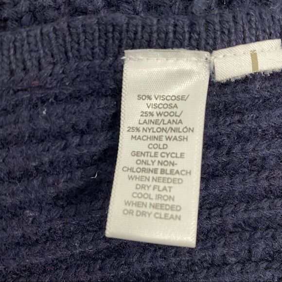 Loft Turtleneck Tie-Side Poncho - Picture 8 of 11